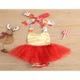 thumbnail image 4 of Combinaison Bébé Fille Noël Courte Imprimé Romper House Sequins V-Neck Licol, 4 of 9