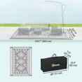 thumbnail image 3 of Outsunny 9' x 12' Reversible Outdoor Rug, Rhombus Patchwork, Grey, White, 3 of 10