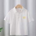 thumbnail image 2 of Chemise Polo Garçon Chemise Unie Garçon Chemise de Rugby Boutonnée Hauts à Manches Courtes 11-12 Ans Mode Garçon, 2 of 4