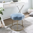 thumbnail image 2 of Sabine Accent Vanity Stool, Blue, 2 of 8