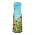 thumbnail image 4 of RKSTN Robes d'Été pour Femmes Décontractées Fluides Amples Grande Taille Robes avec Poches Mode Bohème à Imprimé Floral Sans Manches à Col Rond Robes Maxi, 4 of 5