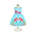 thumbnail image 2 of Robe Fille Bleue Décontractée Sirène Double Nœud Papillon Fête 9-10 Ans, 2 of 8