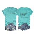 thumbnail image 5 of LUOGENLI T-shirts pour Femme pour Femmes Dames Mode Décontractée Couleur Unie Col Rond T-Shirt à Lettres Imprimées Manches Courtes Haut T-shirts pour Femmes T-Shirt Graphique Fête de la Saint-Patrick Vert Menthe G, 5 of 5