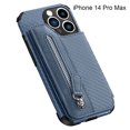 thumbnail image 2 of Card Holder Cover Flip Cell Phone Clip PU Card Slots Magnetic Shockproof phone case for iP14 Pro Max, 2 of 5
