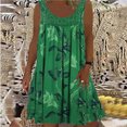 thumbnail image 3 of Birdeem Womens Spring/Summer Round Neck Lace Patchwork Printed Loose Sleeveless Dress, 3 of 3