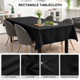thumbnail image 2 of Uxcell 150x300cm Rectangle Tablecloth, Thickened Polyester Table Cloth Black, 2 of 7