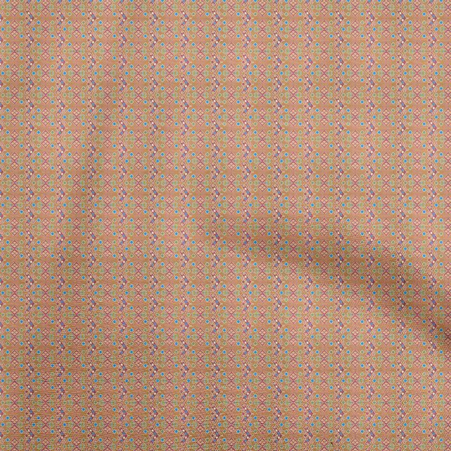 oneOone Velvet Orange Fabric Asian Kilim Sewing Craft Projects Fabric Prints By Yard 58 Inch Wide