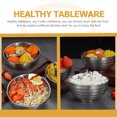 thumbnail image 2 of Stackable Soup Serving Bowl Salad Dessert Dish Stainless Steel Kitchenware Ramen Bowl, 2 of 9