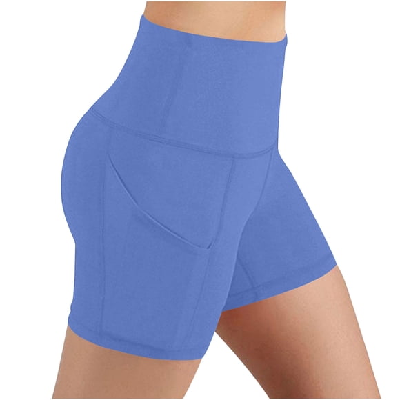 Cameland High Waisted Womens Biker Shorts Running Womens Shorts Solid Color High Stretch Slim Yoga Athletic Shorts