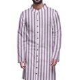 thumbnail image 2 of Atasi Printed Kurta Pajama For Men Asymmetric Style Casual Summer Clothing, 2 of 2