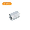 thumbnail image 3 of Unique Bargains 5pcs M10x14x20mm écrous de couplage - acier au carbone galvanisé Hex Tige filetée Coupleur, 3 of 4