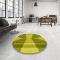 thumbnail image 4 of Ahgly Company Tapis d'Intérieur Lavable à la Machine, Carré, Transitionnel, Vert Olive, Tapis de Zone, 8 Pieds Carré, 4 of 7