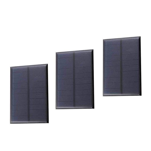 Treedix 3 Pcs 5V 150mA Colle pour Panneau Solaire Chargeur de Batterie Solaire Kit de Module de Panneau Solaire Mini Petit Silicium Encapsulé dans Résine Étanche (150mA)