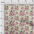 thumbnail image 2 of oneOone Polyester Spandex Light Yellow Fabric Florals Sewing Craft Projects Fabric Prints By Yard 56 Inch Wide, 2 of 4