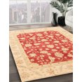 thumbnail image 2 of Ahgly Company Tapis d'Intérieur Ronds Abstraits Orange Vif, Tapis de Zone Abstraits, 8 Pieds Rond, 2 of 6