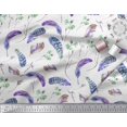 thumbnail image 3 of Soimoi Moss Georgette Fabric Flowers & Feather Print Sewing Fabric Yard 42 Inch Wide, 3 of 3