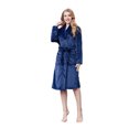 thumbnail image 1 of LSLJS Thick Flannel Color Lapel Home Clothes Long Sleeved Hooded Robe Coat, Robes Gifts for Women, 1 of 6