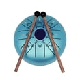 thumbnail image 1 of ammoon Tambour à Langue en Acier Mini de 5,5 Pouces 8 Notes Touche C Handpan Tambour Zodiaque Chinois, 1 of 8