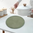 thumbnail image 1 of Tapis de Table Rond Tissé 38 cm Isolation Thermique Anti-Huile Imperméable Napperon pour Table à Manger Café Maison Restaurant, 1 of 5