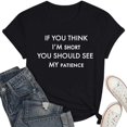 thumbnail image 4 of T-shirts Sarcastiques pour Femmes - Phrases Drôles Graphiques, Polyester Spandex, Manches Courtes, Col Rond, Parfait pour Offrir en Cadeau, 4 of 4
