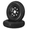 thumbnail image 1 of 2-Pack 5.30-12 Trailer Tires & Black Rims - 6PR Load Range C - 4 Lug, 4" Bolt Design - Heavy Duty, All-Weather, Easy Assembly - Utility, Boat, Camper, Cargo Trailers, 1 of 6