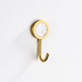 thumbnail image 2 of Clearance! beishanbush Coat Hook Wall Mounted Round Robe Hook Brushed Gold Towel Hook Heavy Duty Coat Rack for Bathroom Entryway Kitchen Living Room Non Hole Installation One Size Multi-Color, 2 of 9