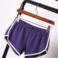 thumbnail image 3 of 1 Pce Shorts de Sport pour Femmes Shorts Rétro Shorts de Yoga Actifs Pantalons avec Bords Colorés, 3 of 6