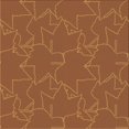 thumbnail image 1 of Ahgly Company Tapis d'Intérieur Lavable à la Machine, Carré, Transitionnel, Orange, Tapis de Zone, 4 Pieds Carré, 1 of 7
