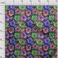 thumbnail image 3 of oneOone Viscose Chiffon Medium Blue Fabric Colourful Animal Face Craft Projects Decor Fabric Printed By The Yard 42 Inch Wide, 3 of 4