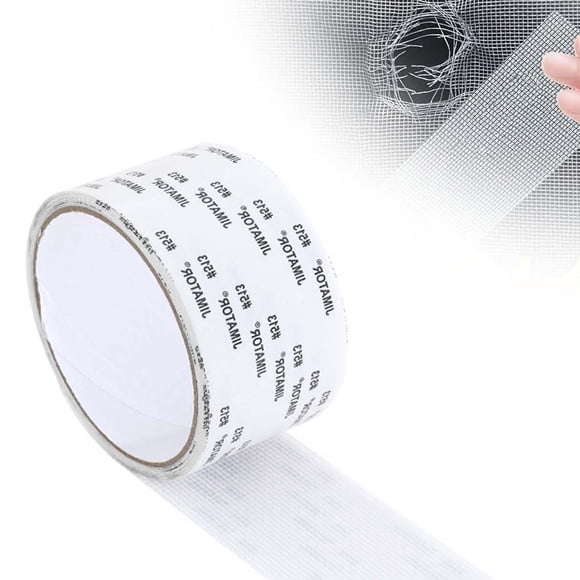 Window Screen Repair Tape | Self-Adhesive Fiberglass Mesh Patch | Strong Adhesive for Window Door Mosquito Net | 5cm x 200cm Roll | Easy to Use | Weather Resistant | Home Mesh Fixing