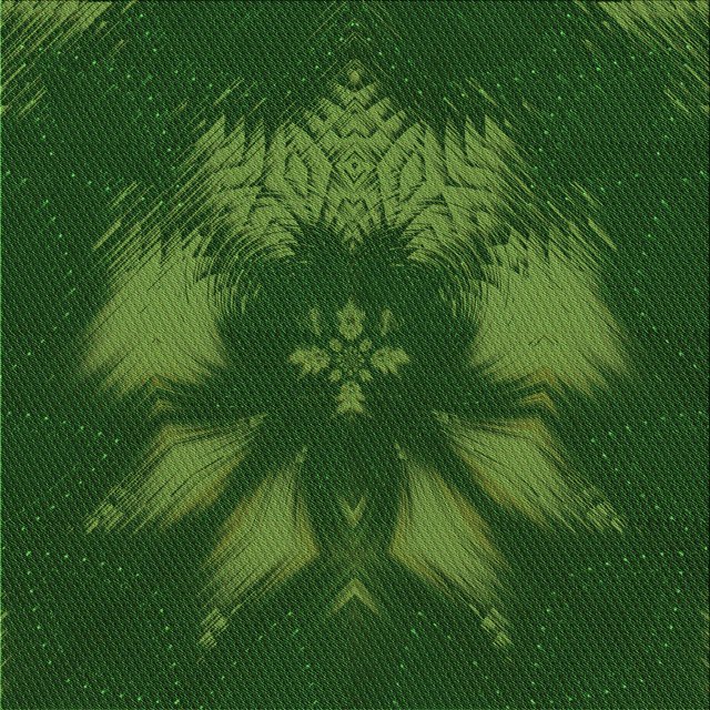 Ahgly Company Machine Washable Indoor Square Transitional Dark Lime Green Area Rugs, 7' Square