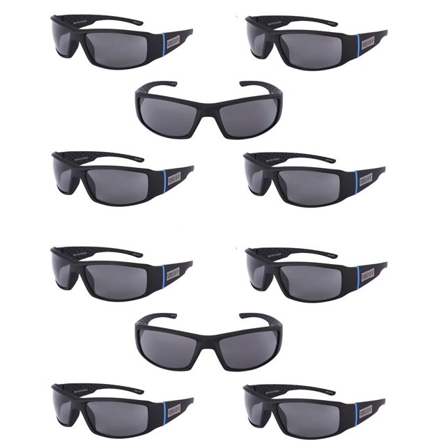 Police/Sheriff TAC Polarized Sport Wrap Thin Blue Line Sunglasses