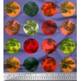 thumbnail image 1 of Soimoi Red Heavy Canvas Fabric Crystal Stone Geometric Printed Craft Fabric by the Yard 58 Inch Wide, 1 of 3