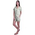 thumbnail image 2 of Moomaya Pyjama pour Femmes Imprimé, Ensemble Deux Pièces à Col Cranté avec Short, 2 of 6