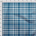 thumbnail image 4 of oneOone Cotton Jersey Teal Blue Fabric Check Craft Projects Decor Fabric Printed By The Yard 58 Inch Wide, 4 of 4