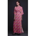 thumbnail image 2 of Bimba Rayon Circle & Triangle Geometric Ladies Long Gown Boho Beach Cocktail Party Maxi SlitDress-XSmall, 2 of 6