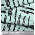 thumbnail image 2 of Soimoi Green Moss Georgette Fabric Text & Knife Kitchen Decor Fabric Printed Yard 42 Inch Wide, 2 of 3