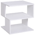 thumbnail image 1 of HOMCOM Table d'Appoint Carrée à 3 Niveaux en Bois pour Café, Étagère de Rangement, Support, Table de Bout, 1 of 10
