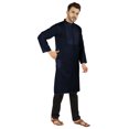 thumbnail image 2 of Atasi Ensemble Kurta-Pyjama Indien Uni pour Hommes Col Mandarin Kurta Décontracté Longue Tenue, 2 of 7