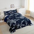 thumbnail image 4 of Erosebridal Floral Print Bedding Queen Comforter Set, Hippie Gothic Down Comforter, Moth Butterfly Decor, Breathable, 4 of 8