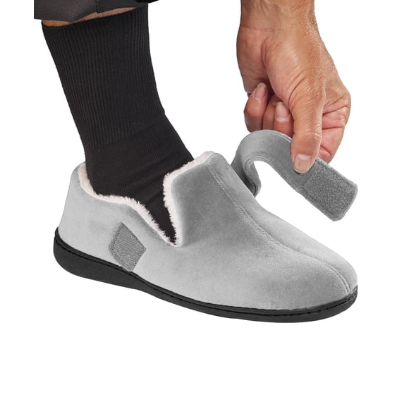 Silverts Pantoufle pour Homme Doublée en Molleton, L, Gris