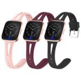 thumbnail image 3 of Miangastore Bracelets de Montre de Rechange Rouge Vin 3 Pcs Résistants à la Sueur Confortables, 3 of 8