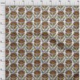 thumbnail image 4 of oneOone Rayon Orange Fabric Leaves & Clover Sewing Craft Projects Fabric Prints By Yard 56 Inch Wide-8M, 4 of 5