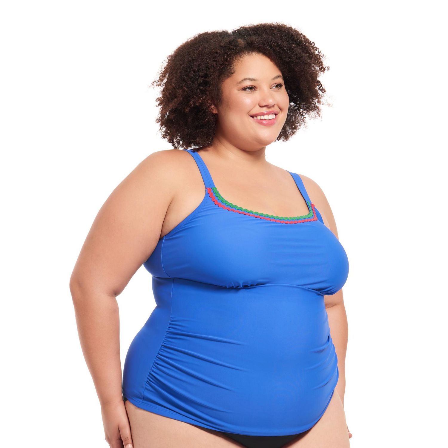 Krista Plus Tankini D-Cup Haut de maillot de bain tankini à encolure dégagée pour femme