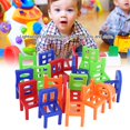 thumbnail image 3 of Ejoyous Chair Toy,18pcs/ Set Mini Stacking Plastic Chair Toy Learning Intelligent Toys for Kid, Kid Chair Toy, 3 of 8