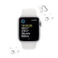 thumbnail image 1 of Apple Watch SE (2e Gén.) [GPS + Cellulaire 40 mm] Montre Intelligente avec Boîtier en Aluminium Argenté et Bracelet Sport Blanc - M/G., 1 of 5