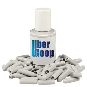 (Nouveaux 1oz Taille) Uber Goop Revêtement de laque de lave-vaisselle gris clair/Glue w/50 chapeaux