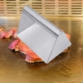thumbnail image 4 of Steel Rectangular Lattice Meat Press Board with Wooden Handle Meat Press, 4 of 9