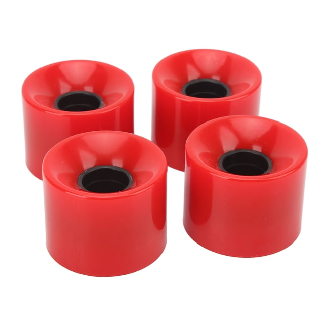 Roues de Planche à Roulettes, Roue de Planche de Surf de Terre à Haute Résistance et Stabilité 4 Pcs pour Rampe Trottoir Route en Ciment Rouge