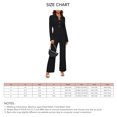 thumbnail image 3 of Women Jumpsuit Fashionable Straight Leg Trousers Button Turn Down Collar Pure Color Jumpsuit, 3 of 6